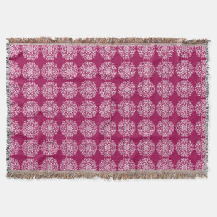 Wine Mandala Throw Blanket