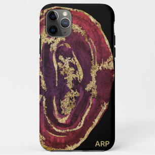 *~* Wine Maroon Burgundy Gold Glitter iPhone 11 Pro Max Case