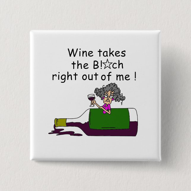 Wine Mellows Me 15 Cm Square Badge (Front)