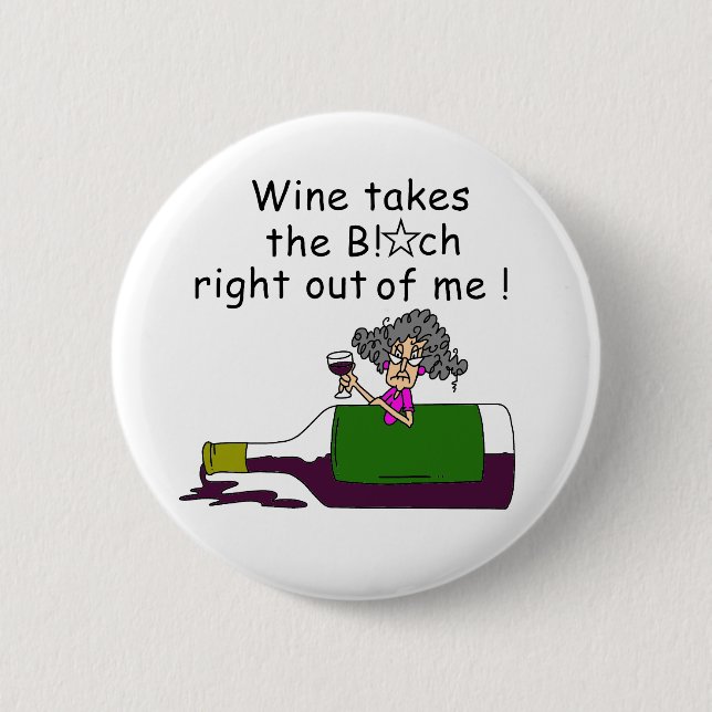 Wine Mellows Me 6 Cm Round Badge (Front)