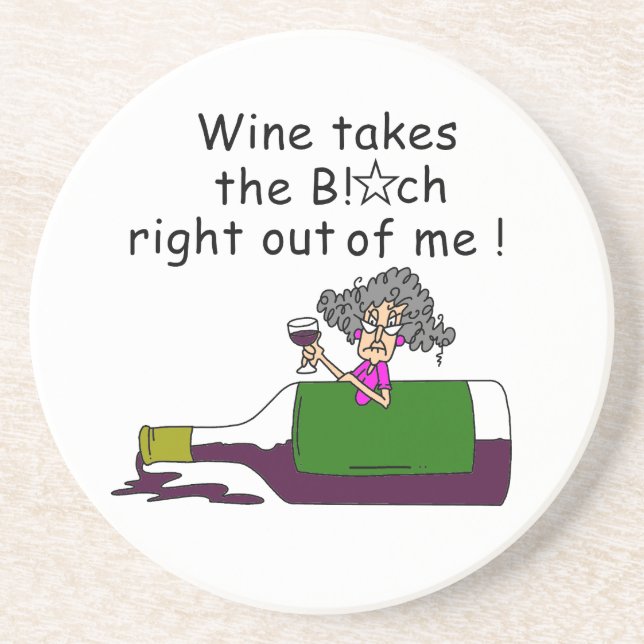 Wine Mellows Me Coaster (Front)