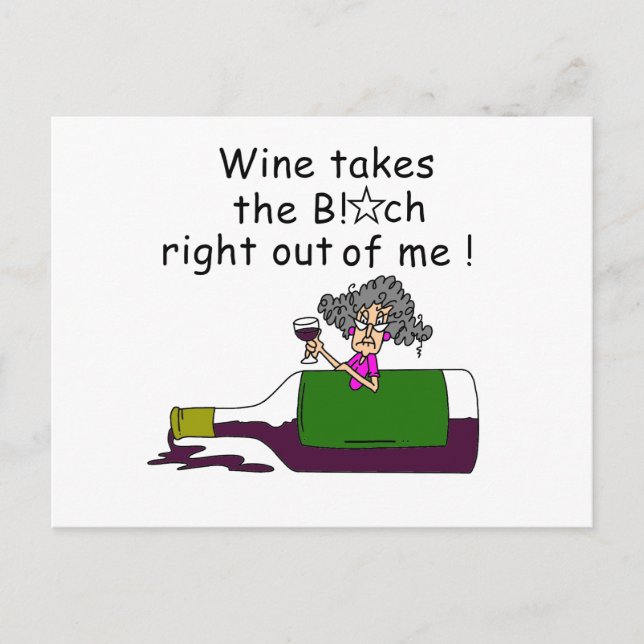 Wine Mellows Me Postcard (Front)
