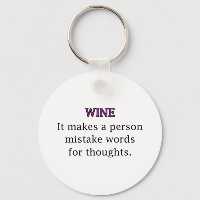 Wine Mistakes Key Ring (Front)