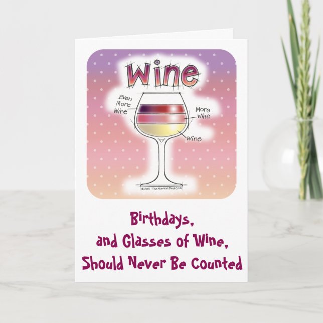 WINE, MORE WINE, EVEN MORE WINE CARD (Front)