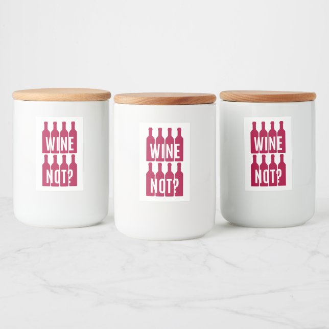 Wine not food label (Bottles)