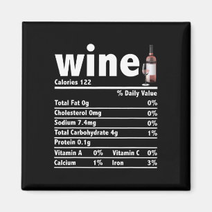 Wine Nutrition Facts Thanksgiving Christmas Food F Magnet
