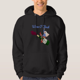 Wine O Clock Illustration For Women Who Love Wine Hoodie