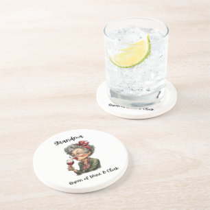 Wine O’Clock Queen Grandma Coaster