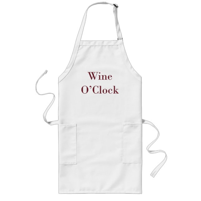 Wine O'Clock Long Apron (Front)