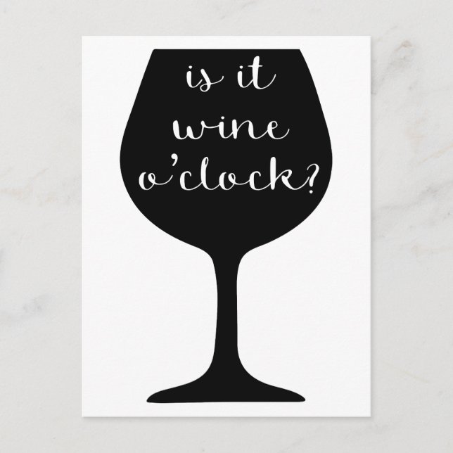 Wine O'Clock Postcard (Front)