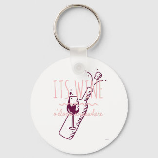 Wine o'clock somewhere T-Shirt Tote Bag Key Ring