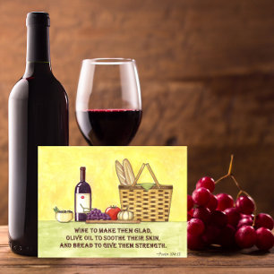Wine Oil & Bread Inspirational Postcard