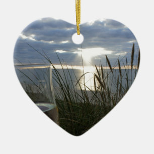 wine on the beach ceramic tree decoration