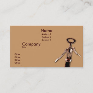 Wine Opener Business Card