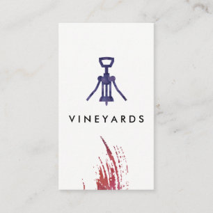 Wine Opener Grapes Business Card