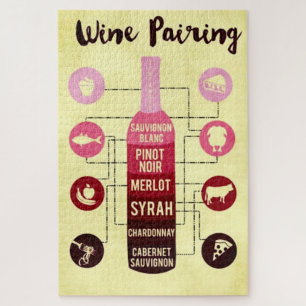 Wine Pairing Guide Food and Wine Fun Jigsaw Puzzle