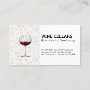 Wine Pattern Red Wine Glass Appointment Card