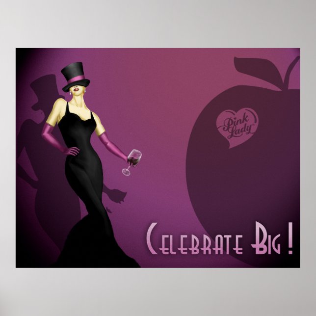 Wine Pink Lady Poster (Front)
