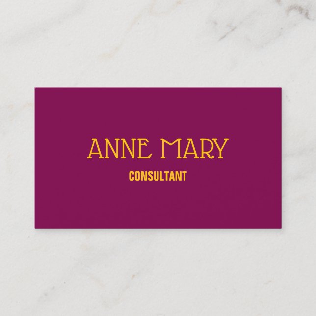 Wine Pink Orange Modern Burgundy Maroon Red Business Card (Front)