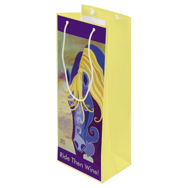 Wine Pony Gift Bag - Ride Then Wine! (Back Angled)