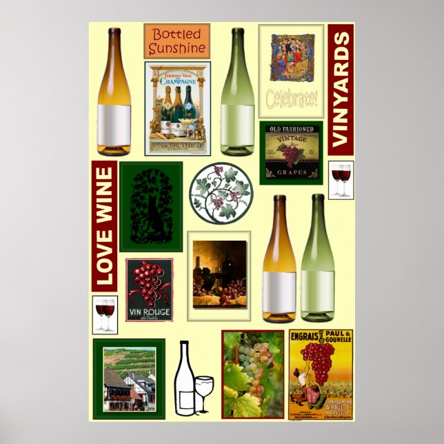 Wine poster, Love wine Poster (Front)