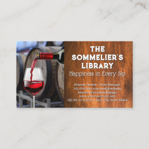 Wine Pour Cellar Barrels Appointment Card