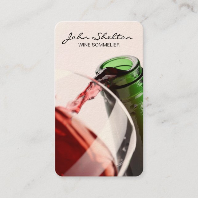 Wine Pour | Close up (premium) Business Card (Front)