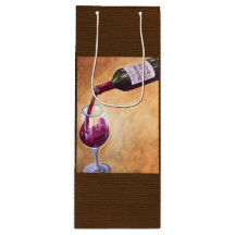 Wine Pour Gift Bag – Elegant Bottle & Glass Art