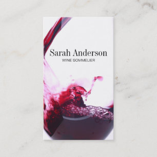 Wine Pour   Splash Business Card