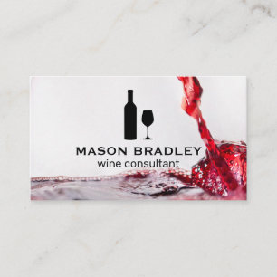 Wine Pouring into Glass Business Card