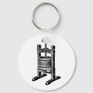 Wine Press Key Ring