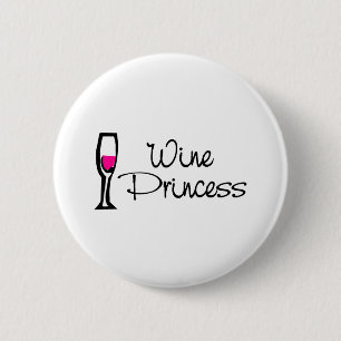Wine Princess 6 Cm Round Badge