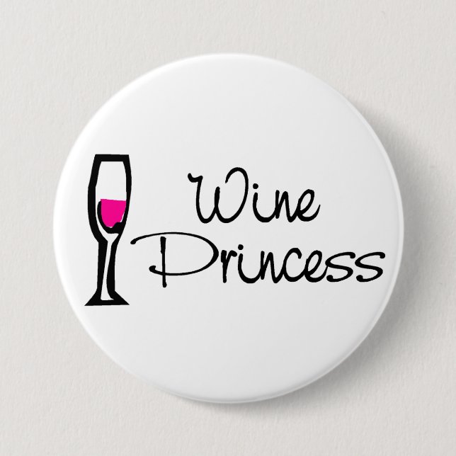 Wine Princess 7.5 Cm Round Badge (Front)