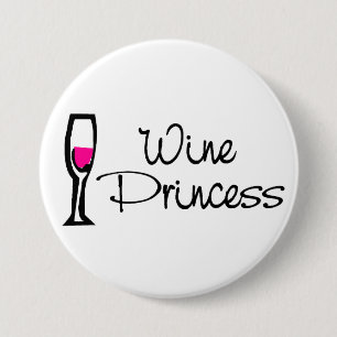 Wine Princess 7.5 Cm Round Badge