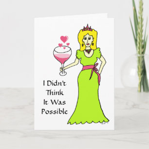 Wine Princess Valentine's Day Card