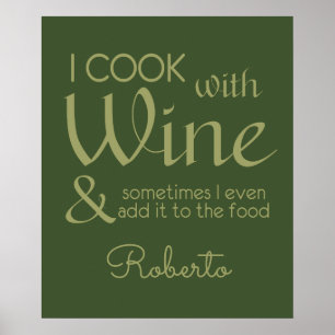 Wine Quote custom name poster