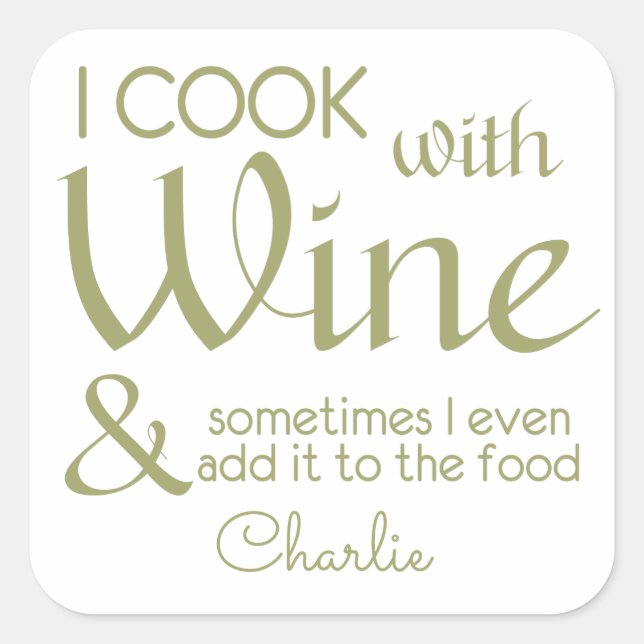 Wine Quote custom name stickers (Front)