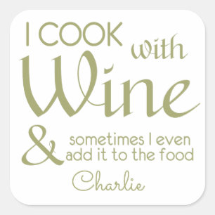 Wine Quote custom name stickers