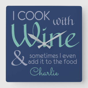 Wine Quote custom name wall clock