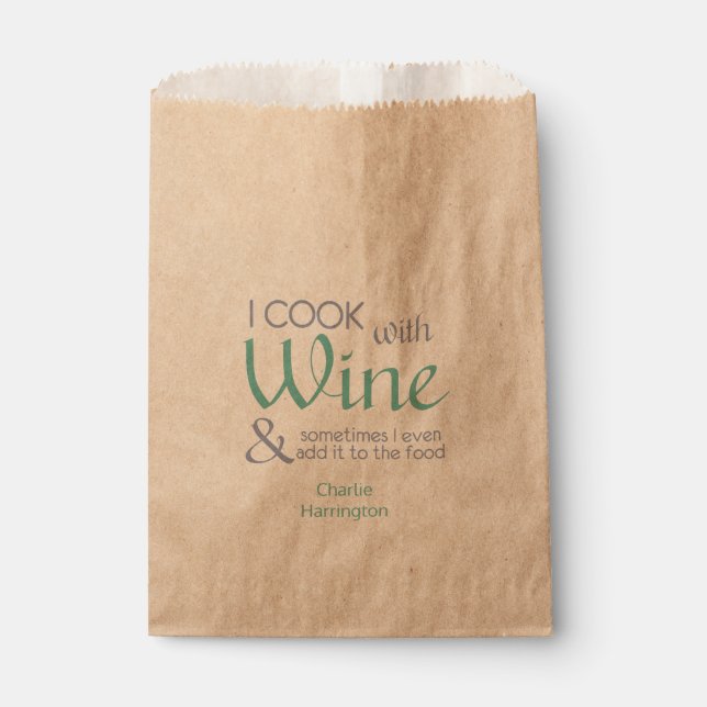 Wine Quote favour bags (Front)