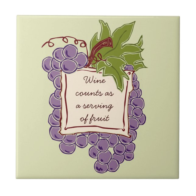 Wine Quote Tile Trivet (Front)