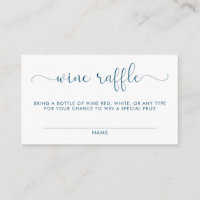 Wine Raffle Baby Shower Insert