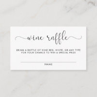 Wine Raffle Baby Shower Insert