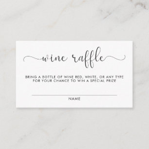Wine Raffle Baby Shower Insert