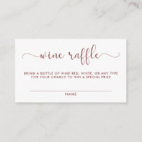 Wine Raffle Baby Shower Insert