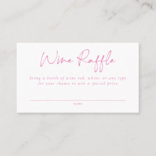 Wine Raffle Enclosure Card