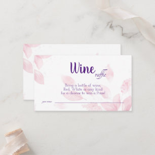 Wine Raffle Wedding Bridal Shower Card