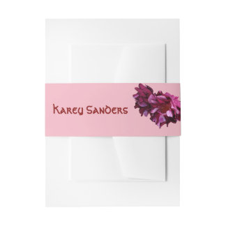 Wine red  Custom belly bands Invitation Belly Band