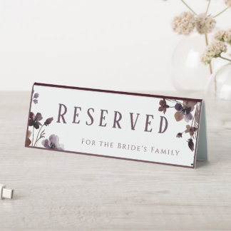 Wine Red Plum Mauve Fall Floral Wedding