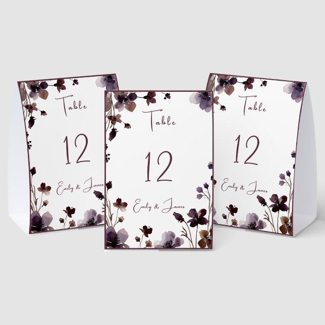 Wine Red Plum Mauve Fall Floral Wedding (Insitu(Multi))